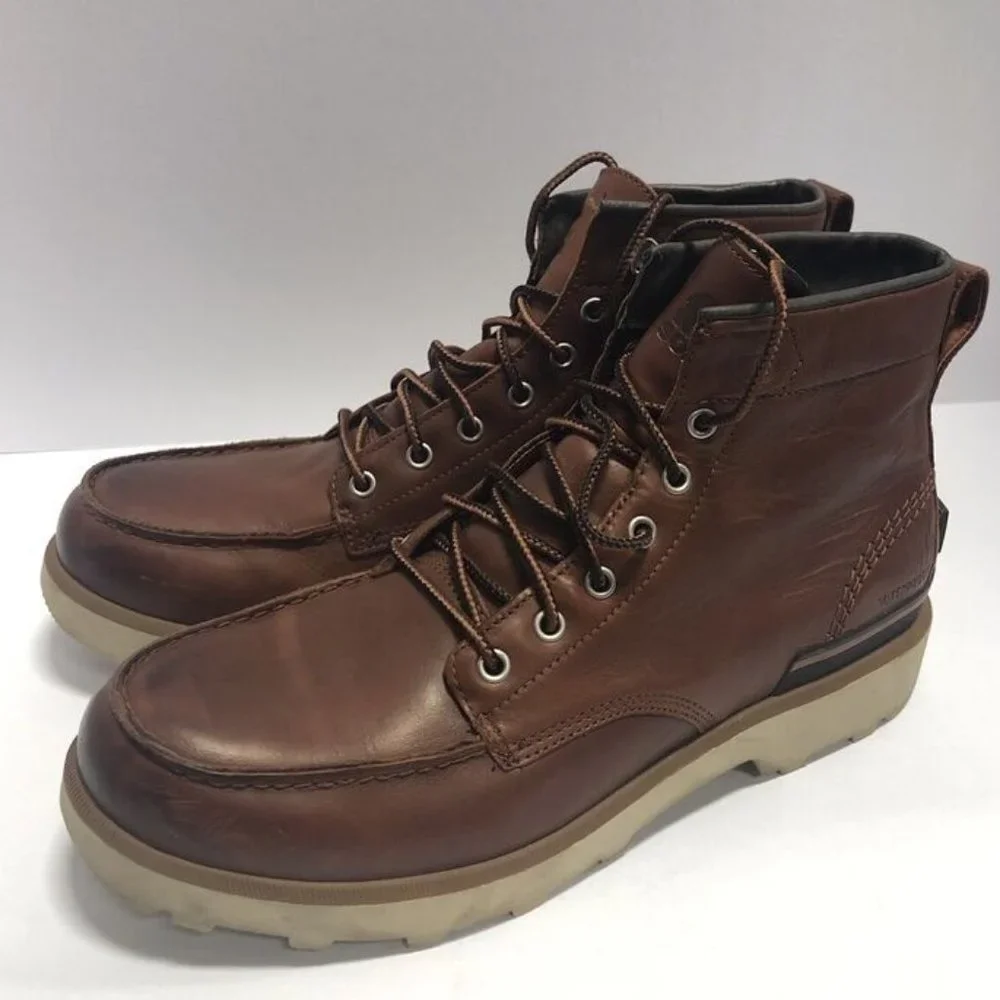 Sorel Men’s Caribou Moc Waterproof Brown Boots, Size 11.5M
